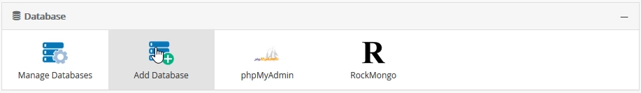 Add Database in panou webuzo