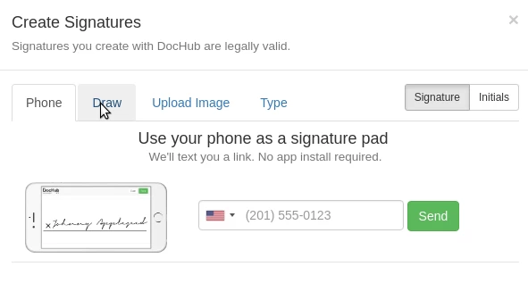 Erstellen der Hostico-Vertragsunterschrift