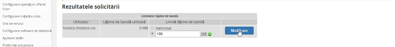 Setare valoare pe domeniu