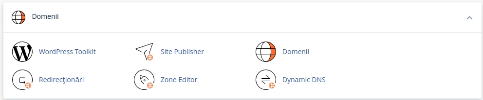 Domenii de completare cPanel