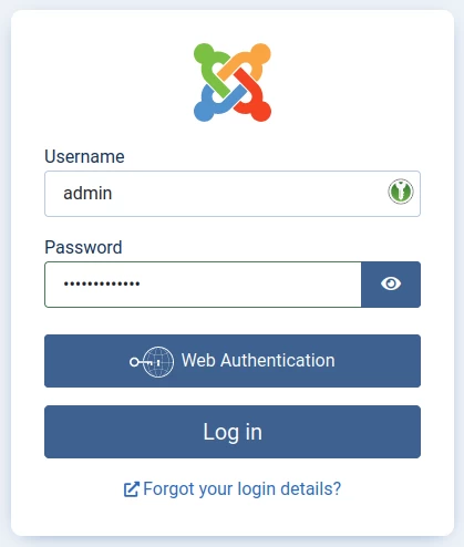login joomla